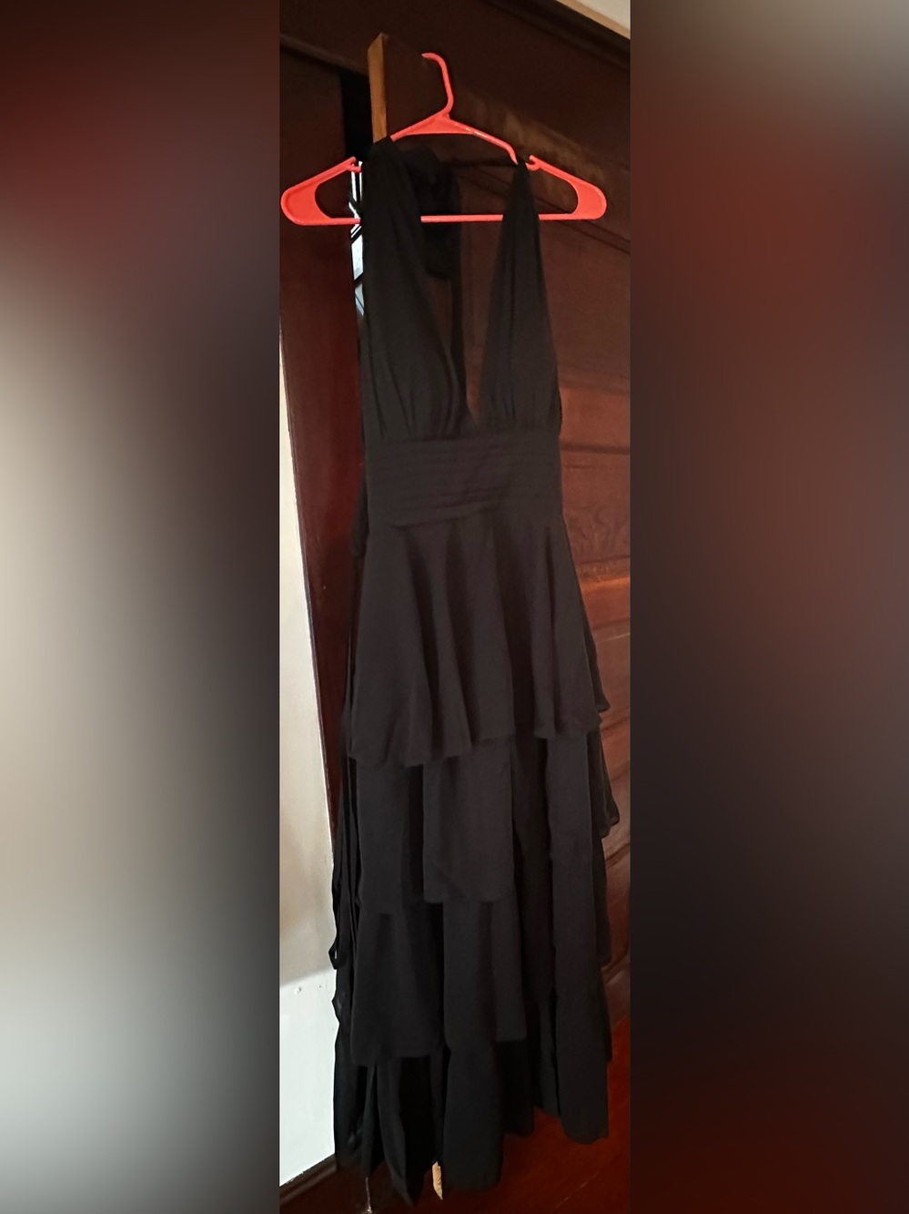 Amazon Black Tiered Maxi Dress